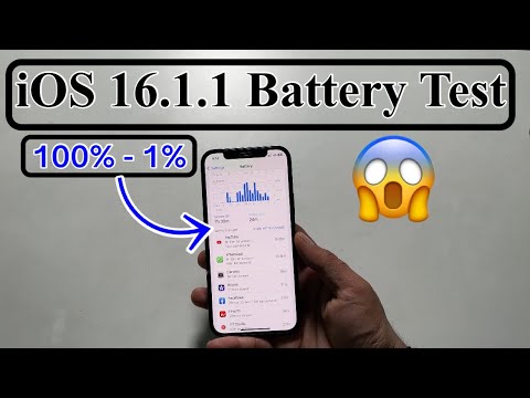iOS 16.1.1 Total Battery Backup 100% - 1% Test || 8 Hours Screen On Time 😱