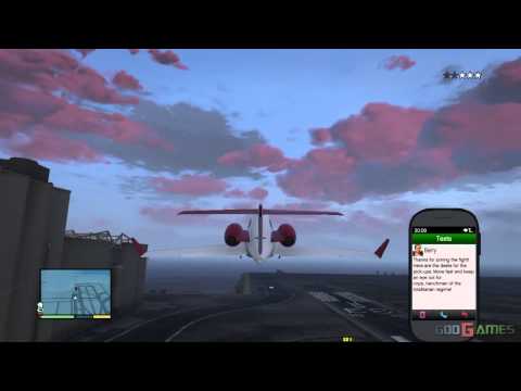 GTA V PS3 Gameplay / Walkthrough / Playthrough / 1080P Part 47 - Just Fun - Another stolen plane