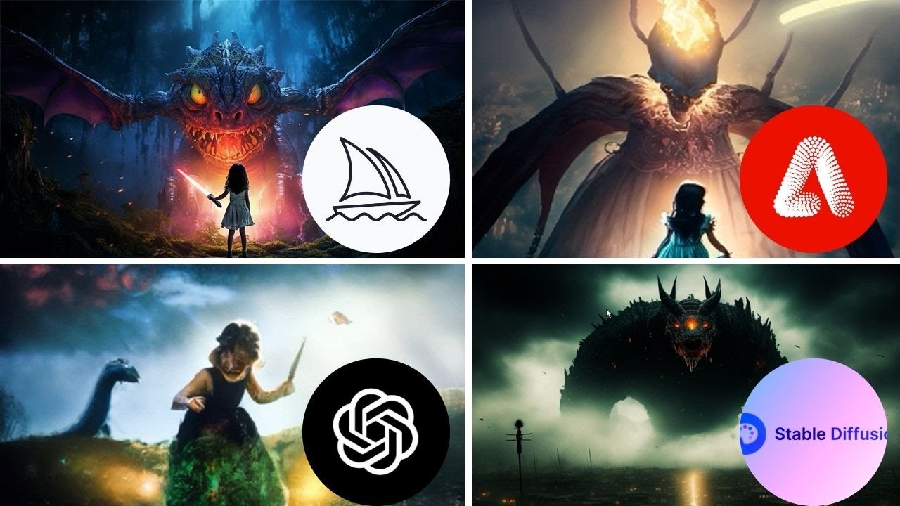 Midjourney vs Dall-E vs Stable Diffusion vs Adobe Firefly - YouTube