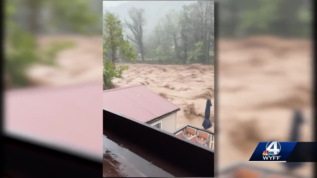 North Carolina woman recounts survival story during park of Helene in chimney Rock, North Carolina