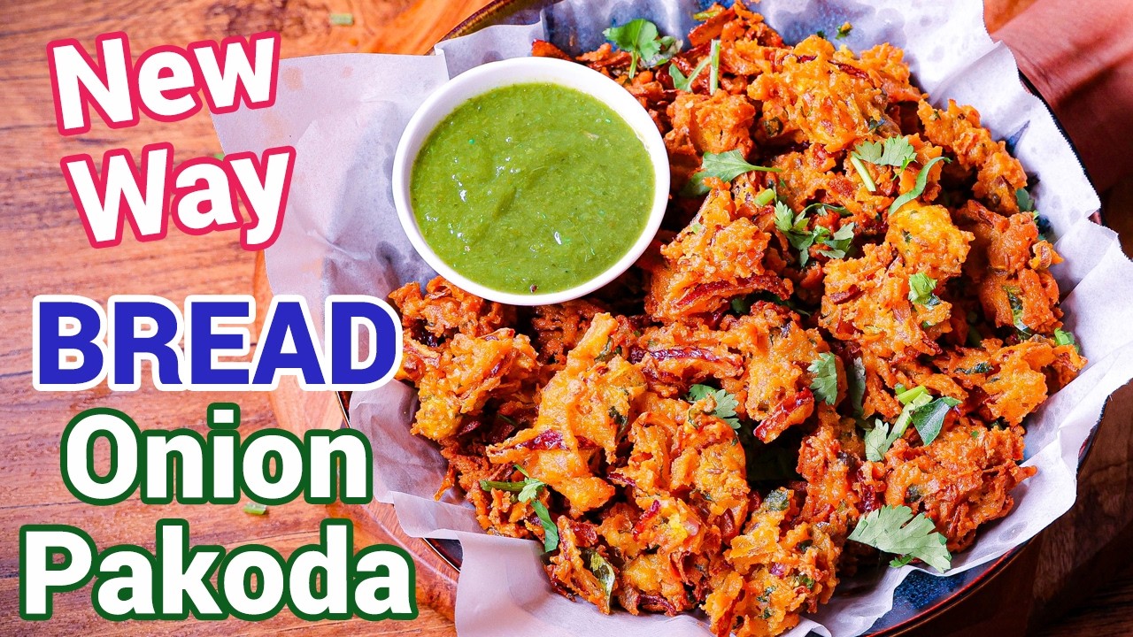 Bread Onion Pakoda | New Way Leftover Bread Snack 🥖✨Crispy Bread Pakoda 🥖🌶️ | Best Tea Time Snack ☕😋