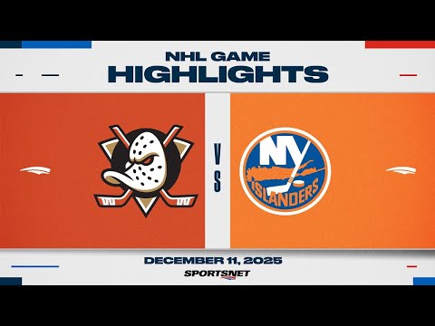 NHL Highlights | Ducks vs. Islanders - December 11, 2025