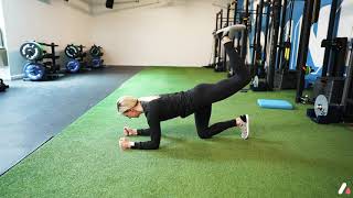 Bent Leg Quadruped Hip Extension on Forearms