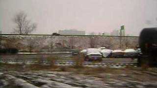 preview picture of video 'Amtrak Cascades 513 Arriving in Mt. Vernon, Washington on a snowy March morning.'