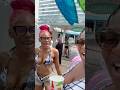 PEACH McINTYRE RUNS INTO BIG PLUTO AT ADVENTURE ISLAND IN TAMPA FL ️ ️ ️