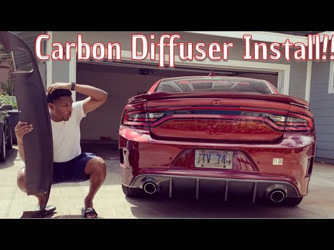Carbon Fiber Rear Diffuser Install On My 2019 Dodge Charger RT!