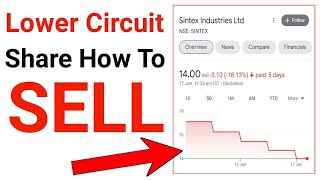 Lower Circuit Share How To Sell