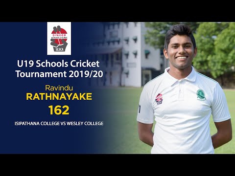 Ravindu Rathnayake from Isipathana College blasts 162 from 117 balls