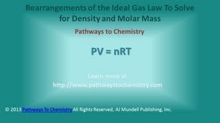 Rearrangement of the Ideal Gas Law:  Molar Mass and Density