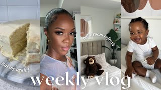 VLOG: A REALISTIC WEEK IN MY LIFE + BEING VULNERABLE + ASHERS NEW ROOM + BAKING VANILLA CAKE