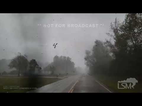 04-05-2022 Bamberg, South Carolina - Tornado Crossing Road and Damage