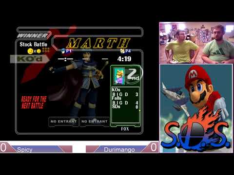 SOS #13 Melee - Durimango (Marth) VS Spicy (Fox) - Winners Round 3 - SSBM