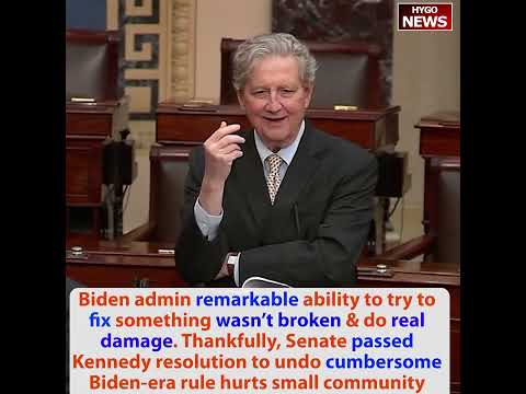 Sen. Kennedy: Biden Bank Merger Rule 'Written in Sanskrit -- Like It Was Put Together by a Heroin Addict with a Socket Wrench'; Senate Rescinds