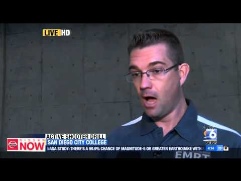 XETV SD  San Diego Community College District Trains Students for Active Shooter Scenario