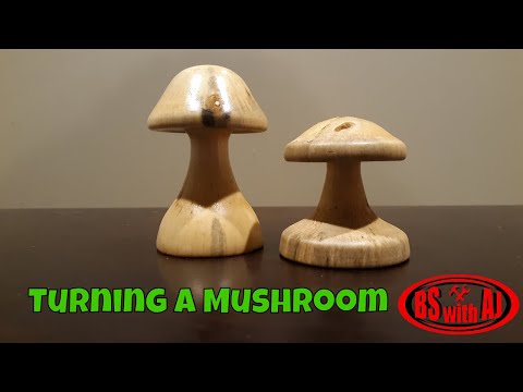Turning A Wooden Mushroom