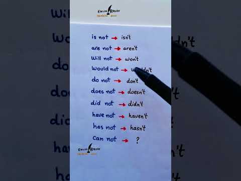 contractions ,follow 👉🏻  @english_brush 💕 for more improve your English Grammar. ✨📚 #englishbrush