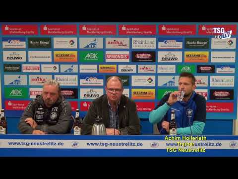 9. Spieltag Die Pressekonferenz TSG Neustrelitz - 1. FC Lok Leipzig