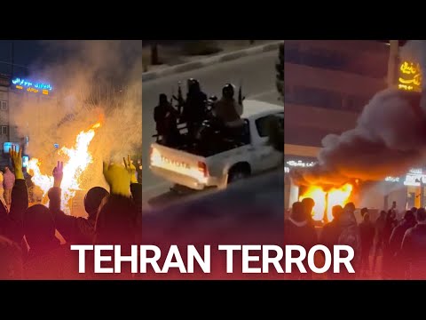 Iranian state armed militias fire heavy weapons as protests continue to erupt in Tehran