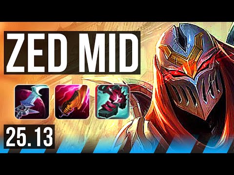 ZED vs AURELION SOL (MID) | 9/0/8, Legendary | KR Master | 25.13