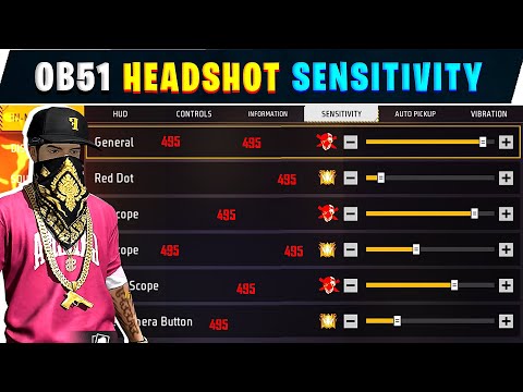 OB51 Update Headshot Sensitivity 🔥 || After update headshot sensitivity ✅ || Free fire setting