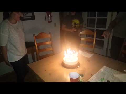 Nitika's fiery birthday cake!