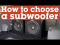 How to choose the right subwoofer for your car or truck | Crutchfield