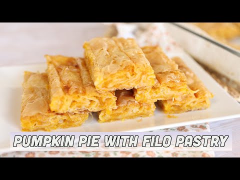 The Crispiest Pumpkin Pie Ever! 🎃 Flaky Filo Pastry Recipe