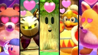 Kirby Star Allies - All Bosses You Can Befriend + Meta Knight Easter Egg