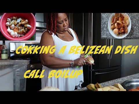 COOKING BOIL UP (Belizean dish)
