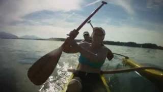 preview picture of video 'Outrigger Canoe - V4 am Chiemsee'