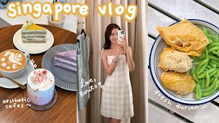 singapore vlog 🇸🇬 Love, Bonito brand trip, cafes, chicken rice, kaya toast, durian, cute outfits ❤️