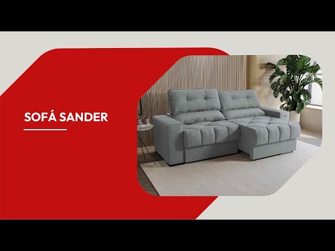 Sofá Retrátil Kappesberg Sander Veludo Titanio | FastStore PDP