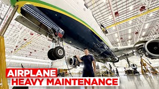 Inside Aircraft Heavy Maintenance - Flying Azul Embraer + A330neo