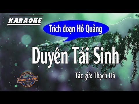 Duyên Tái Sinh | Karaoke trích đoạn hồ quảng