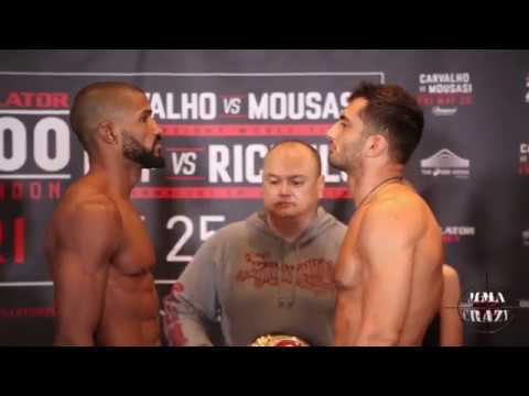 Bellator 200: Rafael Carvalho vs. Gegard Mousasi weigh in face off