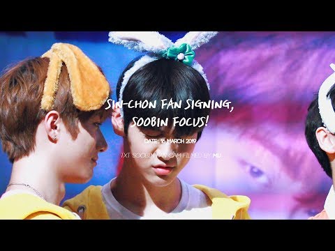 [TXT SOOBIN FANCAM] 190316 SIN-CHON FAN SIGNING