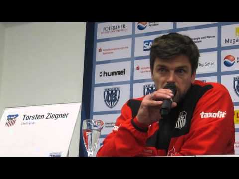 SV Babelsberg 03 - FSV Zwickau: FSV-Trainer Torsten Ziegener in der PK
