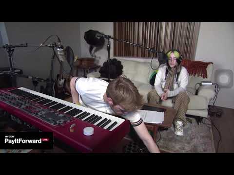 Billie eilish and Finneas. Verizon lifestream