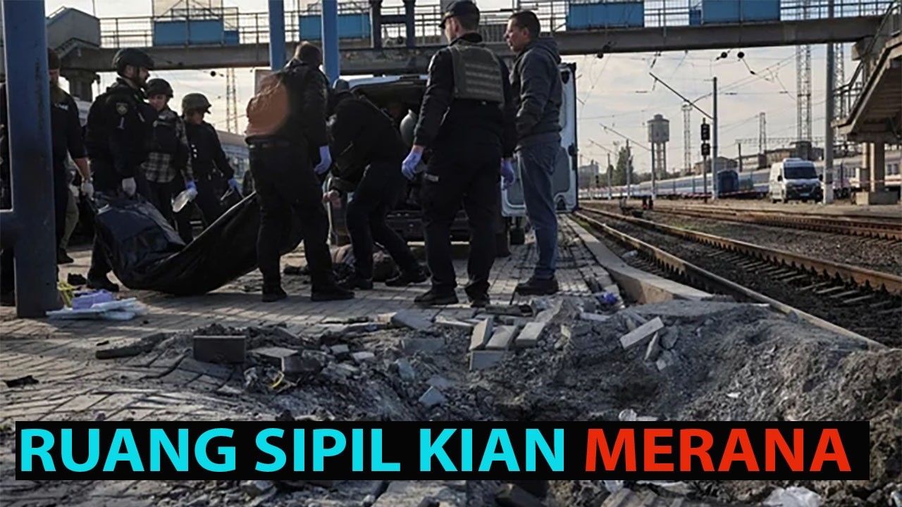 Makin Brutal, 14 Nyawa Melayang Saat Rusia Hantam Stasiun KA