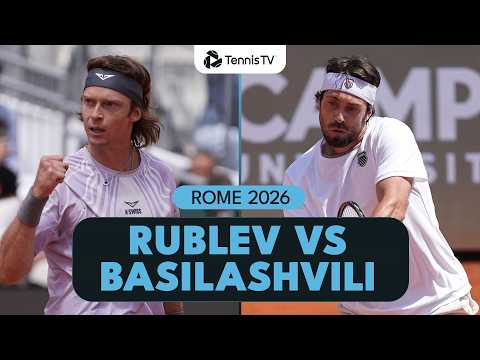 Andrey Rublev vs Nikoloz Basilashvili For A Quarter-Final Spot | Rome 2026
