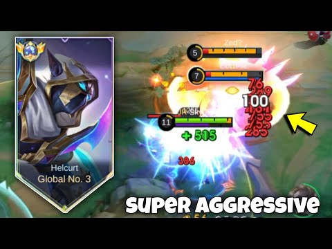 TOP GLOBAL HELCURT PERFECT & SUPER AGGRESSIVE GAMEPLAY!!🔥😳 ( BEST BUILD 2025 ) MLBB