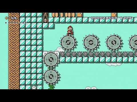 A Slide Through Ice Land by Rocky2418 - SUPER MARIO MAKER - NO COMMENTARY 1bj