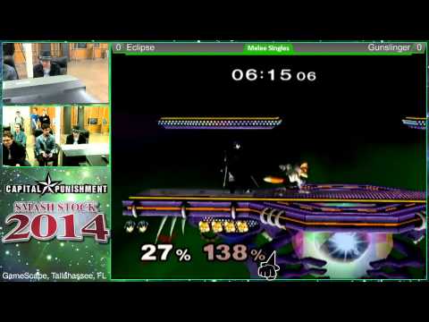Smash Stock 2014 - Eclipse (Marth) vs Gunslinger (Fox) - SSBM
