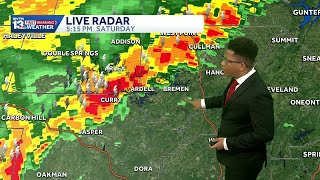 Tracking Storms: Low-end threat for severe weather remains in Alabama's weather forecast tonight