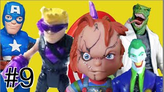 #9 Vingadores : Gavião Arqueiro Capitão América Chuck Duende Verde Lagarto Coringa Lego Imaginext