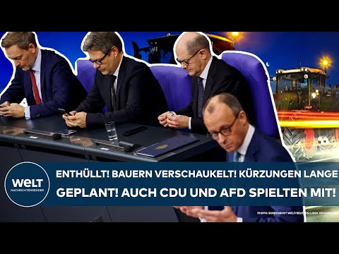 DEUTSCHLAND: Enthüllt! Bauern verschaukelt! Kürzungen lange geplant - auch CDU und AfD spielten mit