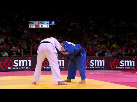 Judo Grand Slam Paris 2012: final -100kg BORODAVKO, Jevgenijs (LAT) - NAIDAN, Tuvshinbayar (MGL)