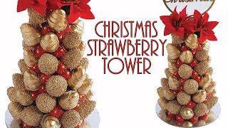 how to make a chocolate covered strawberry christmas tree