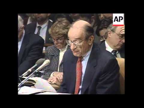 USA: WASHINGTON: ALAN GREENSPAN ECONOMY SPEECH