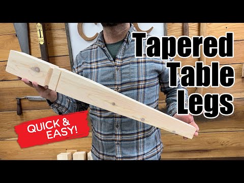 Making Tapered Wood Table Legs | DIY Desk Legs